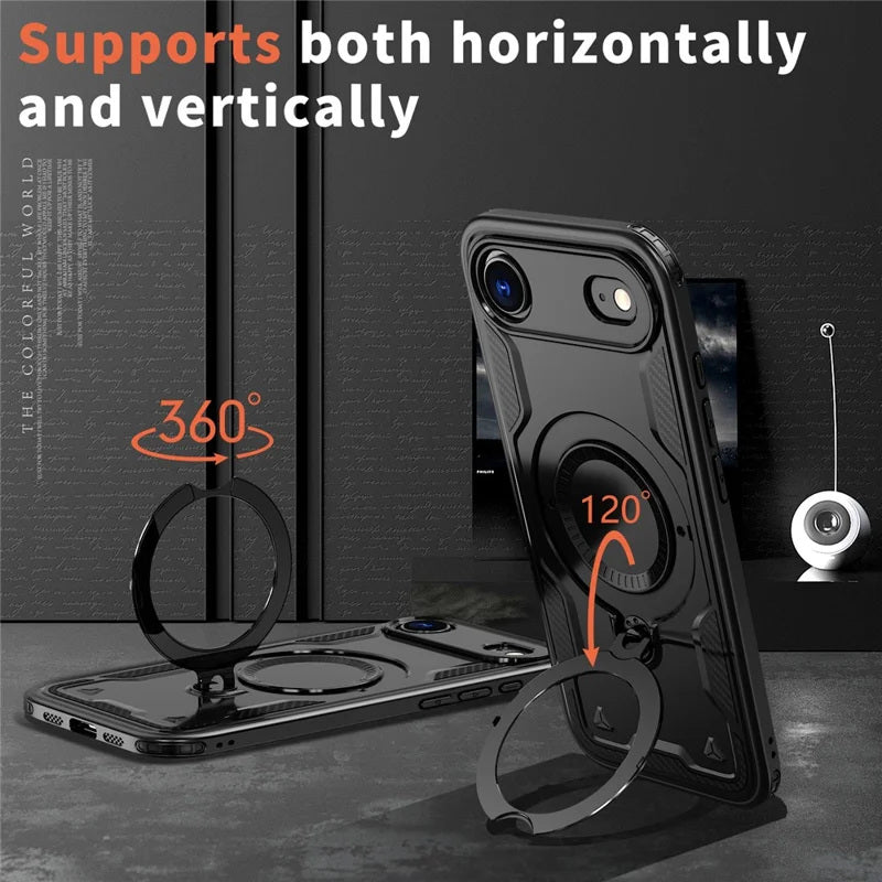 Shockproof Magsafe Kickstand Ring Case for iPhone 17 Air Shockproof Magsafe Kickstand Ring Case for iPhone 17 Air